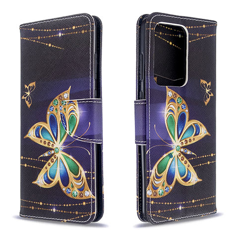 Coque Portefeuille Motif Fantaisie Livre Cuir Etui Clapet B03F pour Samsung Galaxy S20 Plus 5G Noir