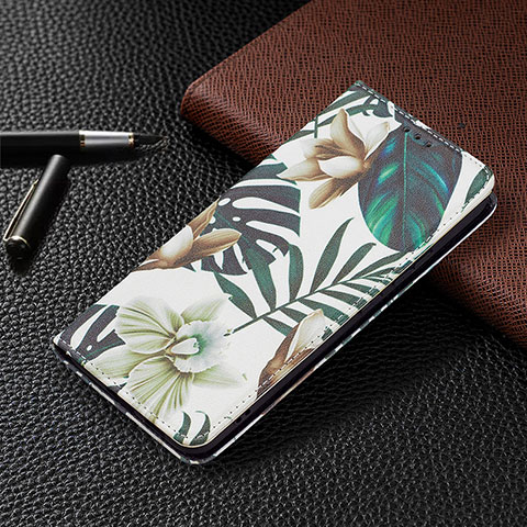 Coque Portefeuille Motif Fantaisie Livre Cuir Etui Clapet B03F pour Samsung Galaxy S21 Plus 5G Vert