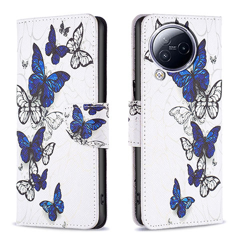 Coque Portefeuille Motif Fantaisie Livre Cuir Etui Clapet B03F pour Xiaomi Civi 3 5G Bleu