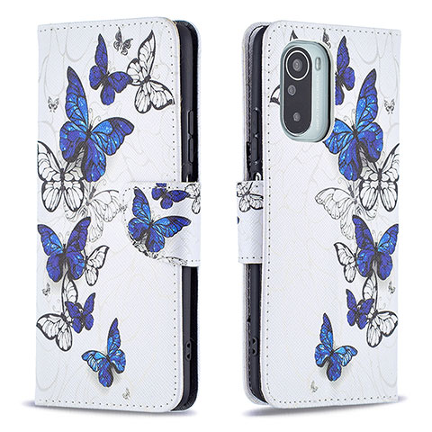 Coque Portefeuille Motif Fantaisie Livre Cuir Etui Clapet B03F pour Xiaomi Mi 11i 5G Bleu