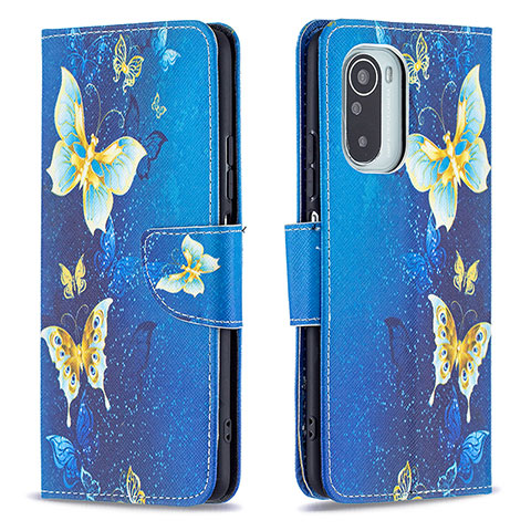 Coque Portefeuille Motif Fantaisie Livre Cuir Etui Clapet B03F pour Xiaomi Mi 11X Pro 5G Bleu Ciel