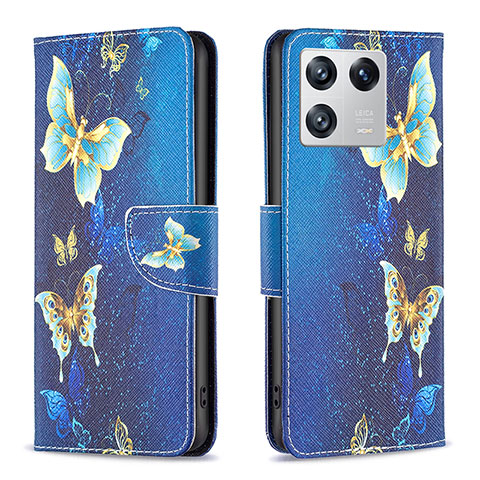 Coque Portefeuille Motif Fantaisie Livre Cuir Etui Clapet B03F pour Xiaomi Mi 13 5G Bleu Ciel