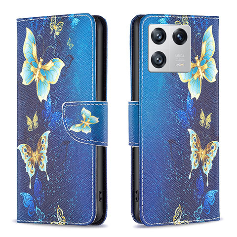 Coque Portefeuille Motif Fantaisie Livre Cuir Etui Clapet B03F pour Xiaomi Mi 13 Pro 5G Bleu Ciel