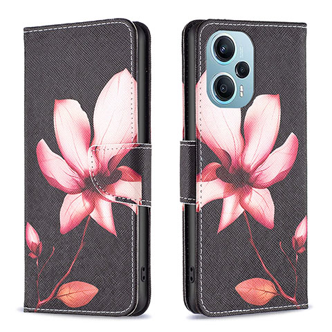 Coque Portefeuille Motif Fantaisie Livre Cuir Etui Clapet B03F pour Xiaomi Poco F5 5G Rouge