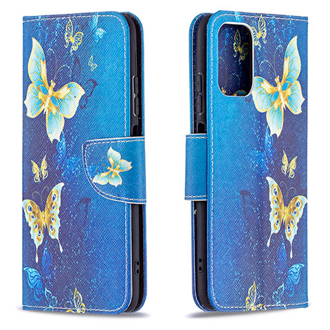 Coque Portefeuille Motif Fantaisie Livre Cuir Etui Clapet B03F pour Xiaomi Poco M5S Bleu Ciel