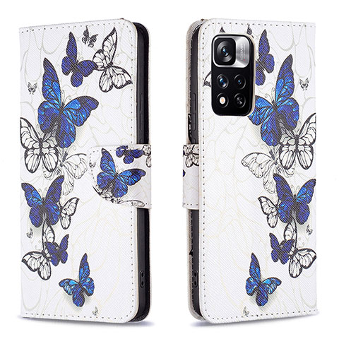 Coque Portefeuille Motif Fantaisie Livre Cuir Etui Clapet B03F pour Xiaomi Poco X4 NFC Bleu