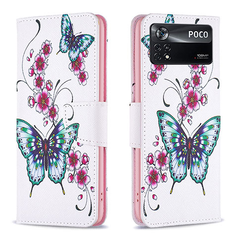 Coque Portefeuille Motif Fantaisie Livre Cuir Etui Clapet B03F pour Xiaomi Poco X4 Pro 5G Colorful