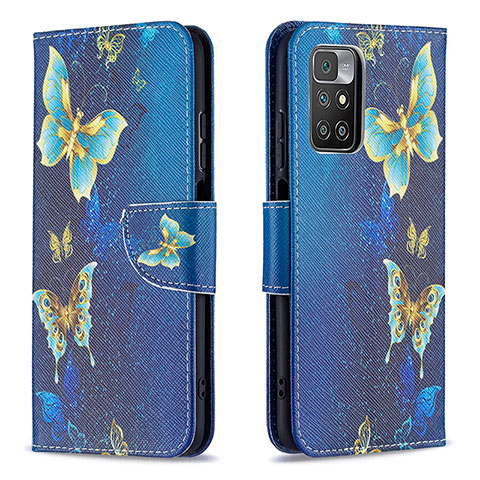 Coque Portefeuille Motif Fantaisie Livre Cuir Etui Clapet B03F pour Xiaomi Redmi 10 (2022) Bleu Ciel