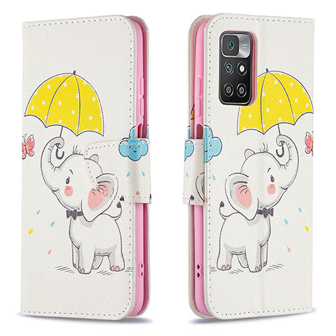 Coque Portefeuille Motif Fantaisie Livre Cuir Etui Clapet B03F pour Xiaomi Redmi 10 (2022) Jaune