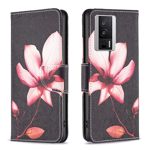 Coque Portefeuille Motif Fantaisie Livre Cuir Etui Clapet B03F pour Xiaomi Redmi K60 5G Rouge