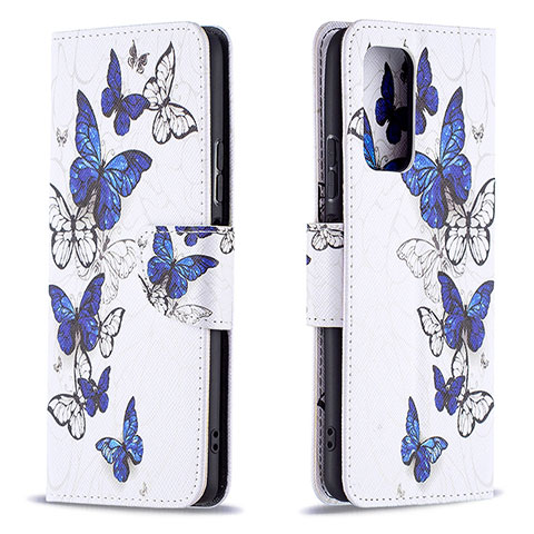 Coque Portefeuille Motif Fantaisie Livre Cuir Etui Clapet B03F pour Xiaomi Redmi Note 10 Pro 4G Bleu