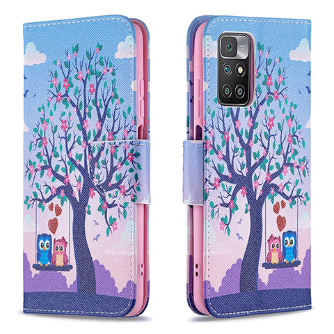 Coque Portefeuille Motif Fantaisie Livre Cuir Etui Clapet B03F pour Xiaomi Redmi Note 11 4G (2021) Violet Clair