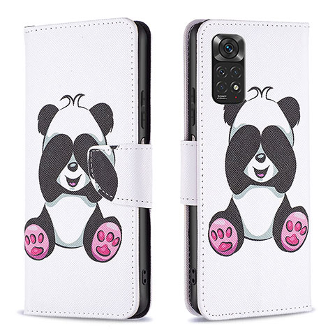 Coque Portefeuille Motif Fantaisie Livre Cuir Etui Clapet B03F pour Xiaomi Redmi Note 11 4G (2022) Blanc