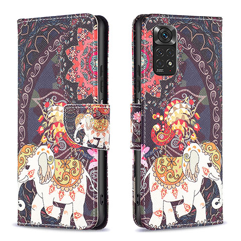 Coque Portefeuille Motif Fantaisie Livre Cuir Etui Clapet B03F pour Xiaomi Redmi Note 11 4G (2022) Marron