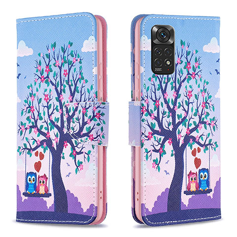 Coque Portefeuille Motif Fantaisie Livre Cuir Etui Clapet B03F pour Xiaomi Redmi Note 11 4G (2022) Violet Clair