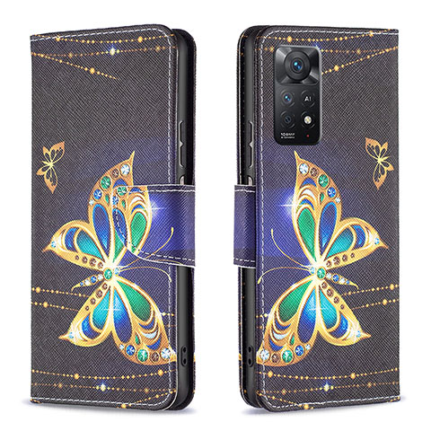 Coque Portefeuille Motif Fantaisie Livre Cuir Etui Clapet B03F pour Xiaomi Redmi Note 11 Pro 4G Noir