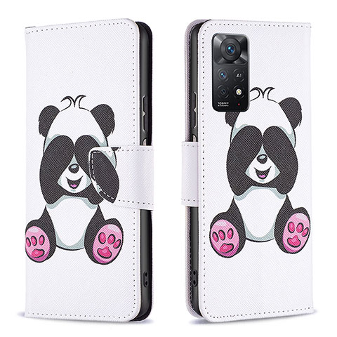 Coque Portefeuille Motif Fantaisie Livre Cuir Etui Clapet B03F pour Xiaomi Redmi Note 11 Pro 5G Blanc