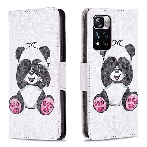 Coque Portefeuille Motif Fantaisie Livre Cuir Etui Clapet B03F pour Xiaomi Redmi Note 11 Pro+ Plus 5G Blanc