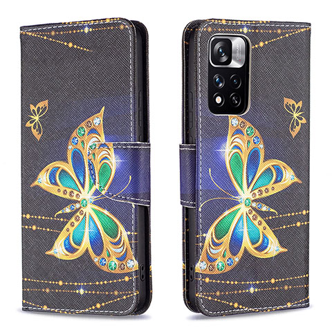 Coque Portefeuille Motif Fantaisie Livre Cuir Etui Clapet B03F pour Xiaomi Redmi Note 11 Pro+ Plus 5G Noir