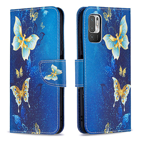 Coque Portefeuille Motif Fantaisie Livre Cuir Etui Clapet B03F pour Xiaomi Redmi Note 11 SE 5G Bleu Ciel