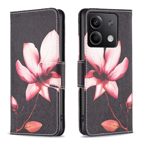 Coque Portefeuille Motif Fantaisie Livre Cuir Etui Clapet B03F pour Xiaomi Redmi Note 13 5G Rouge