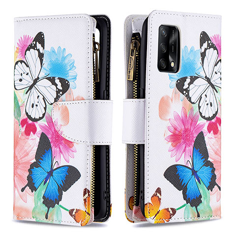 Coque Portefeuille Motif Fantaisie Livre Cuir Etui Clapet B04F pour Oppo A74 4G Colorful