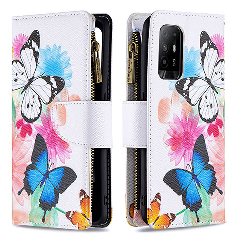 Coque Portefeuille Motif Fantaisie Livre Cuir Etui Clapet B04F pour Oppo A95 5G Colorful