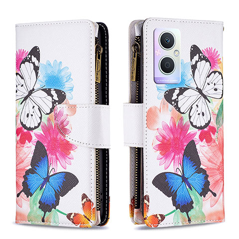 Coque Portefeuille Motif Fantaisie Livre Cuir Etui Clapet B04F pour Oppo A96 5G Colorful