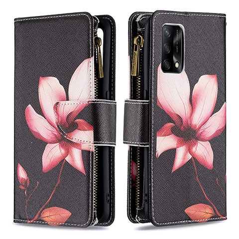 Coque Portefeuille Motif Fantaisie Livre Cuir Etui Clapet B04F pour Oppo F19 Rouge