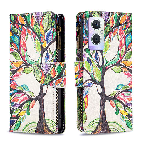 Coque Portefeuille Motif Fantaisie Livre Cuir Etui Clapet B04F pour Oppo F21s Pro 5G Vert