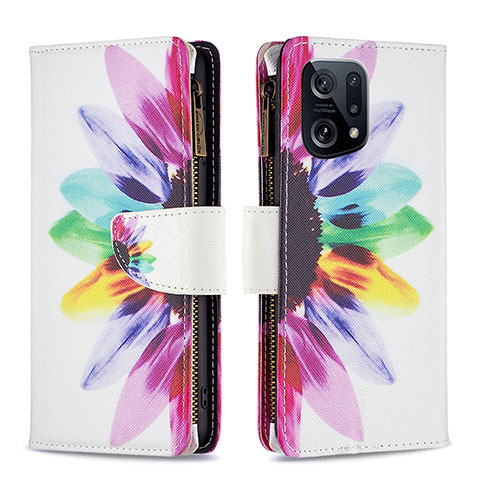 Coque Portefeuille Motif Fantaisie Livre Cuir Etui Clapet B04F pour Oppo Find X5 5G Mixte