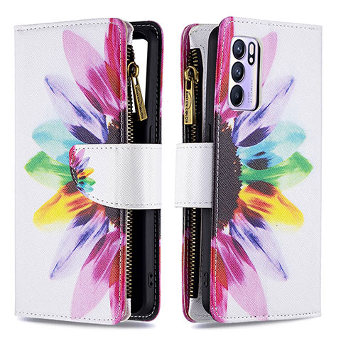 Coque Portefeuille Motif Fantaisie Livre Cuir Etui Clapet B04F pour Oppo Reno6 5G Mixte