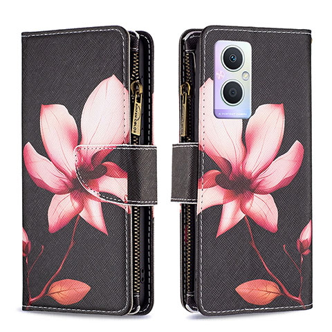 Coque Portefeuille Motif Fantaisie Livre Cuir Etui Clapet B04F pour Oppo Reno7 Z 5G Rouge