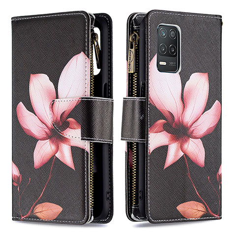 Coque Portefeuille Motif Fantaisie Livre Cuir Etui Clapet B04F pour Realme 9 5G India Rouge