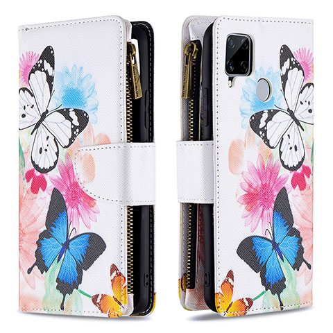 Coque Portefeuille Motif Fantaisie Livre Cuir Etui Clapet B04F pour Realme C25S Colorful