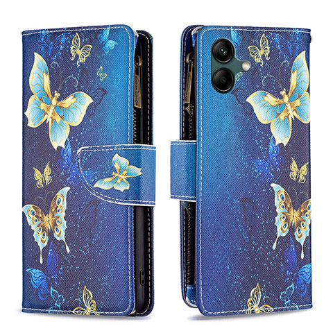 Coque Portefeuille Motif Fantaisie Livre Cuir Etui Clapet B04F pour Samsung Galaxy A04E Bleu