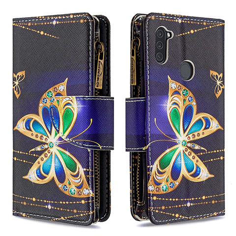 Coque Portefeuille Motif Fantaisie Livre Cuir Etui Clapet B04F pour Samsung Galaxy A11 Noir