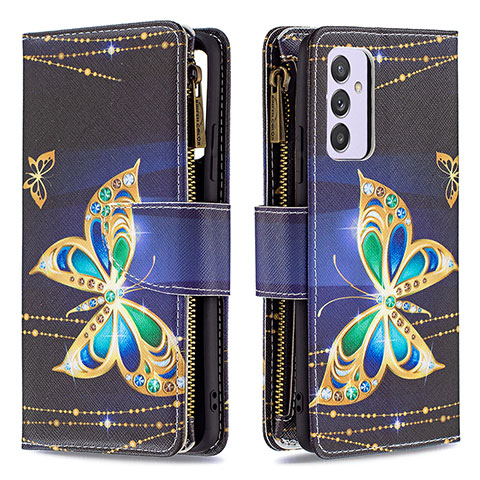 Coque Portefeuille Motif Fantaisie Livre Cuir Etui Clapet B04F pour Samsung Galaxy A24 4G Noir