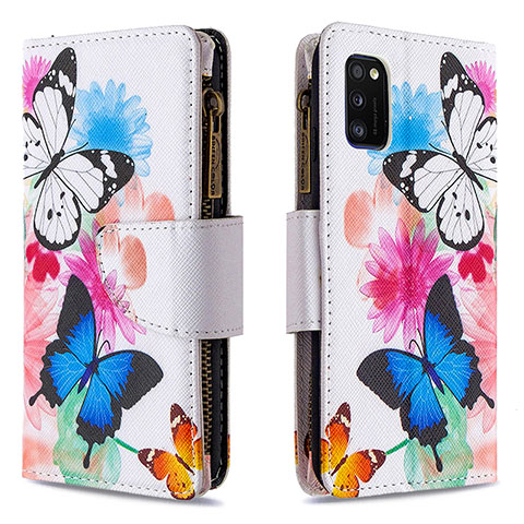 Coque Portefeuille Motif Fantaisie Livre Cuir Etui Clapet B04F pour Samsung Galaxy A41 Colorful