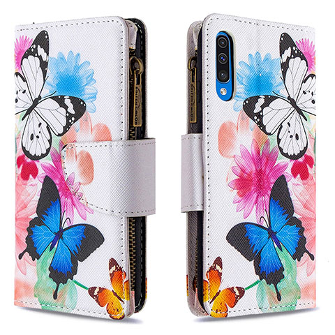 Coque Portefeuille Motif Fantaisie Livre Cuir Etui Clapet B04F pour Samsung Galaxy A50 Colorful