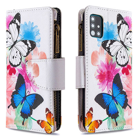 Coque Portefeuille Motif Fantaisie Livre Cuir Etui Clapet B04F pour Samsung Galaxy A51 4G Colorful