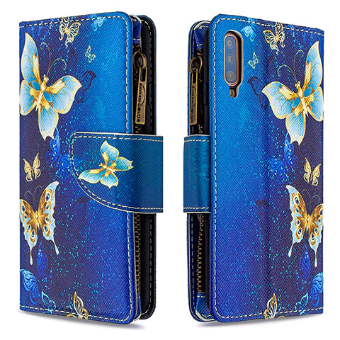 Coque Portefeuille Motif Fantaisie Livre Cuir Etui Clapet B04F pour Samsung Galaxy A70S Bleu