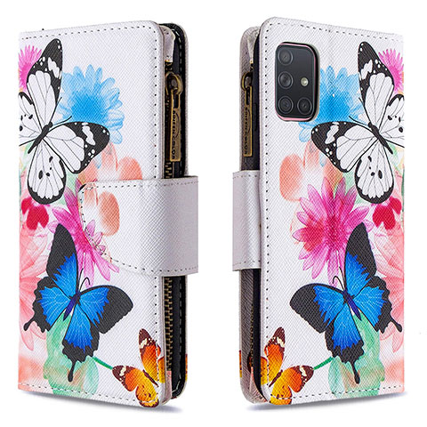 Coque Portefeuille Motif Fantaisie Livre Cuir Etui Clapet B04F pour Samsung Galaxy A71 4G A715 Colorful