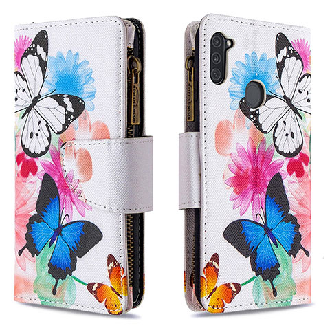 Coque Portefeuille Motif Fantaisie Livre Cuir Etui Clapet B04F pour Samsung Galaxy M11 Colorful