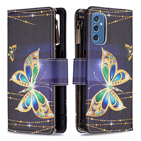 Coque Portefeuille Motif Fantaisie Livre Cuir Etui Clapet B04F pour Samsung Galaxy M52 5G Noir