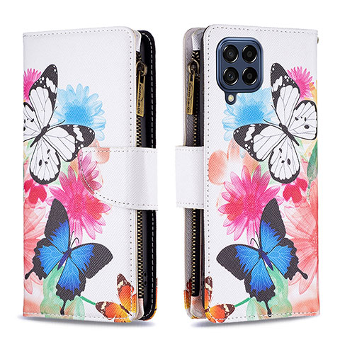 Coque Portefeuille Motif Fantaisie Livre Cuir Etui Clapet B04F pour Samsung Galaxy M53 5G Colorful