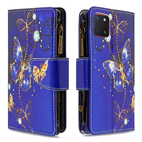 Coque Portefeuille Motif Fantaisie Livre Cuir Etui Clapet B04F pour Samsung Galaxy M60s Bleu Royal