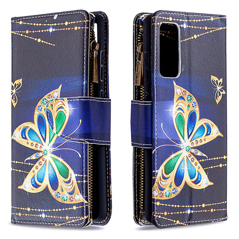 Coque Portefeuille Motif Fantaisie Livre Cuir Etui Clapet B04F pour Samsung Galaxy S20 Lite 5G Noir