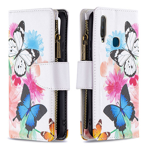 Coque Portefeuille Motif Fantaisie Livre Cuir Etui Clapet B04F pour Vivo Y11 Colorful