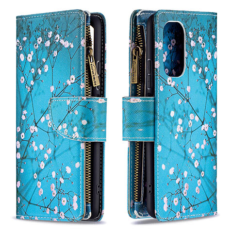 Coque Portefeuille Motif Fantaisie Livre Cuir Etui Clapet B04F pour Xiaomi Mi 11X Pro 5G Cyan